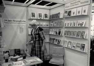 Stand des Bergstadtverlages W.G. Korn, Frankfurter Buchmesse, 1985
