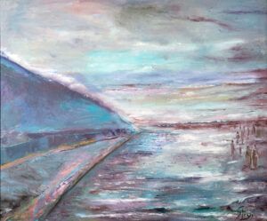 Gerda Stryi: Wanderer im Wattenmeer, ©Schmelz Fotodesign