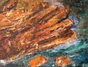 Gerda Stryi: Vulkanisches Gestein am Meer © Schmelz Fotodesign