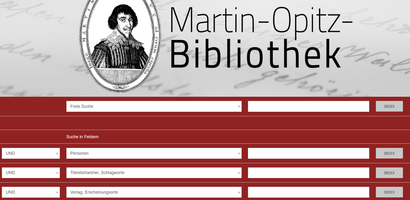 Suchmaske des Verbundkatalog Östliches Europa der Martin-Opitz-Bibliothek in Herne
