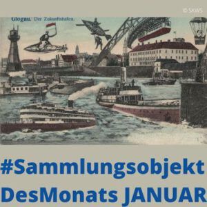 03_VonDerSKWS_Sammlungsobjekt1-min Den Auftakt des Jahres 2023 machte im Januar eine Ansichtskarte, die einen Einblick in das Fortschrittsden- ken zu Beginn des 20. Jahrhunderts gibt. Über unsere Sammlung historischer Ansichtskarten können Sie sich auch im Band „Zwischen gestern und heute. Schle- sische Städteansichten“ (Między wczoraj a dziś. Widoki śląskich miast) näher informieren. Die Publikation von Sil- ke Findeisen und Edward Borowski kann über das HAUS SCHLESIEN bezogen werden