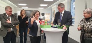 V.r.n.l.: MdL Volkmar Halblaib, Dr. Renata Skowrońska, MdL Kerstin Celina, Paul Hansel, Maxi-Monkia Thürl