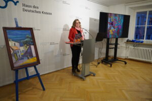 Viola Plump, Vorsitzende der Freunde und Förderer der SKWS e. V., Ausstellungskuratorin; ©HdO Viola Plump, Vorsitzende der Freunde und Förderer der SKWS e. V., Ausstellungskuratorin; ©HdO